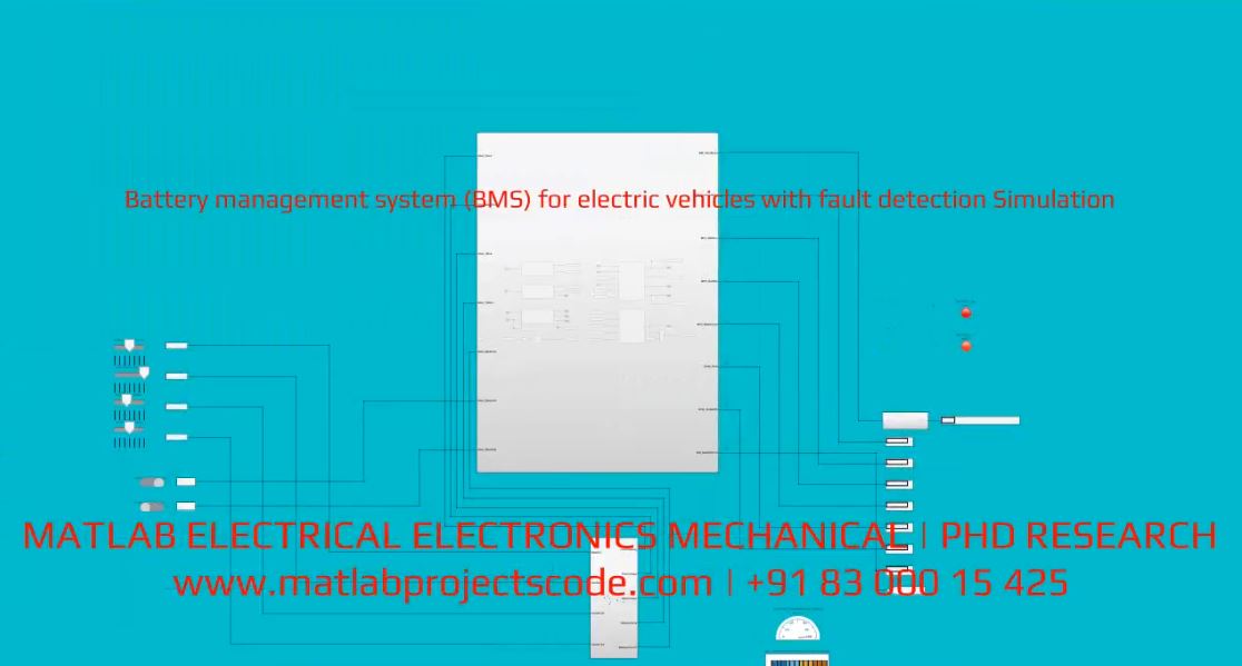 Battery management system (BMS) for electric vehicles with fault detection Simulation